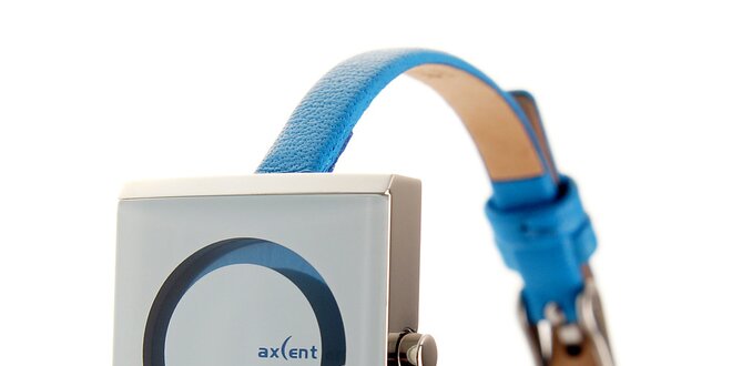 Dámske modro-strieborné náramkové hodinky Axcent