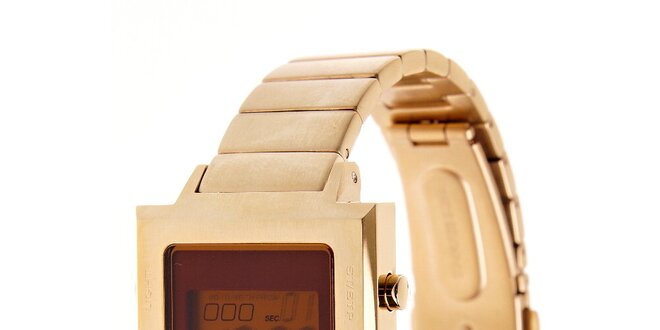 Dámske zlaté digitální hodinky Axcent