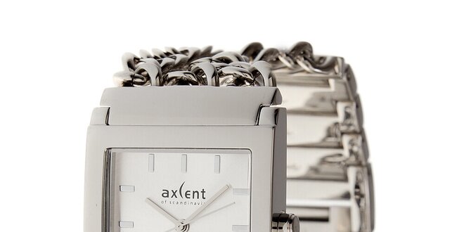 Dámske strieborné náramkové hodinky Axcent s ozdobným remienkom