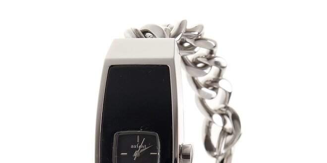Dámske ocelové hodinky Axcent s čiernym ciferníkom