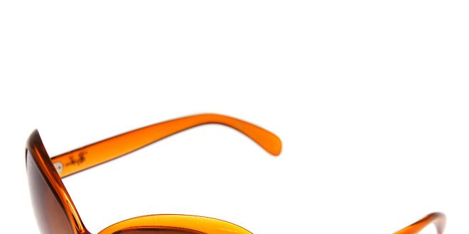 Dámske oranžové slnečné okuliare Ray-Ban s dymovými sklami