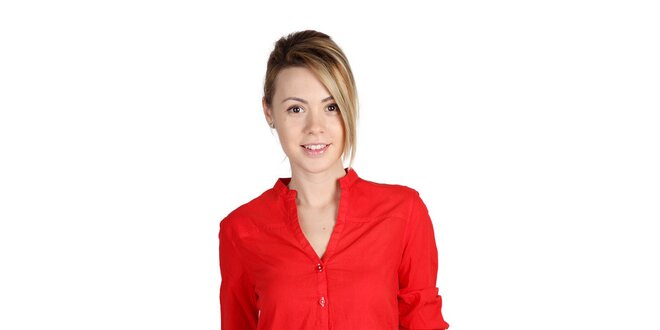 Dámska červená košeľa s farebným chrbtom Bonavita