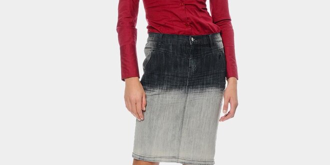 Dámska ombré džínsová sukňa ODM Fashion