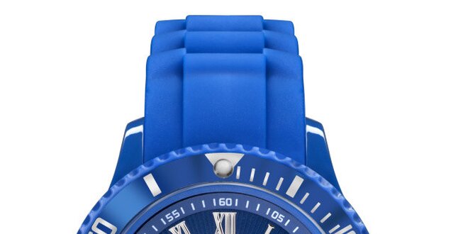 Modré analógové hodinky s rímskymi číslicami Riko Kona