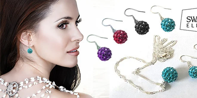 Súprava guľôčky so Swarovski elements