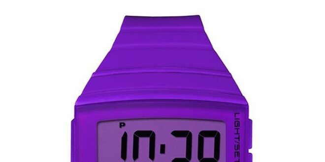 Dámske fialové digitálne hodinky Everlast