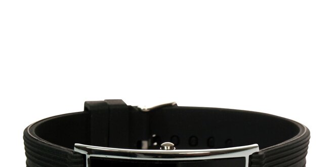 Čierne minimalistické hodinky s led ciferníkom Titronic