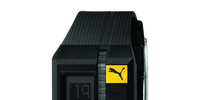 Pánske čierne športové digitálne hodinky Puma