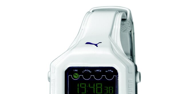 Dámske biele digitálne hodinky Puma