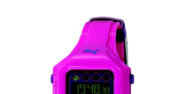 Dámske ružové digitálne hodinky Puma
