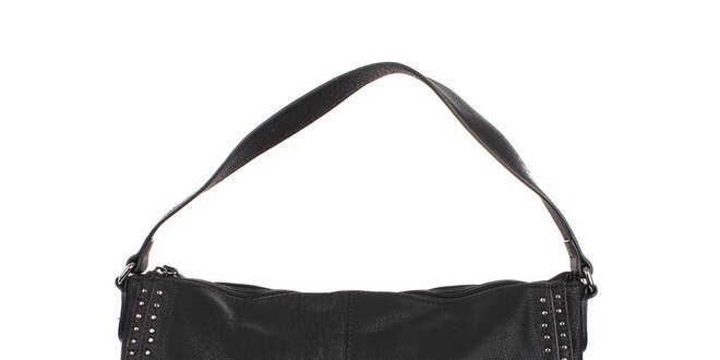 Dámska čierna ocvokovaná kabelka Sisley