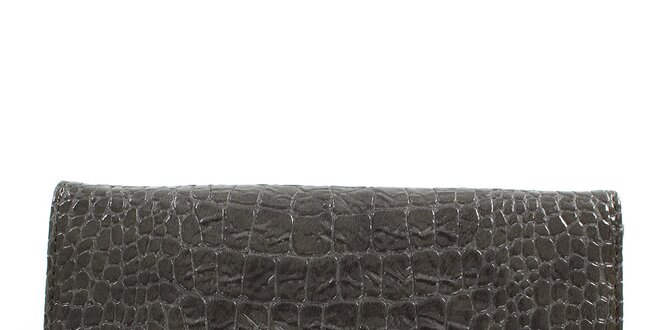 Dámska antracitová peňaženka s motívom hadej kože Sisley