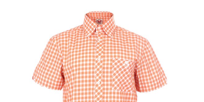 Pánska oranžová károvaná košeľa The Spirit of 69
