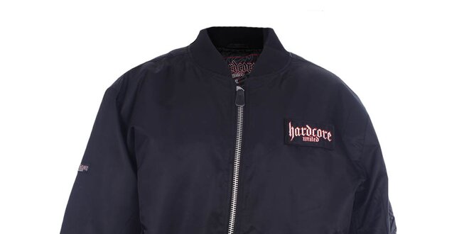 Pánska čierna bunda na zips Hardcore United