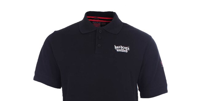 Pánske čierne polo tričko Hardcore United