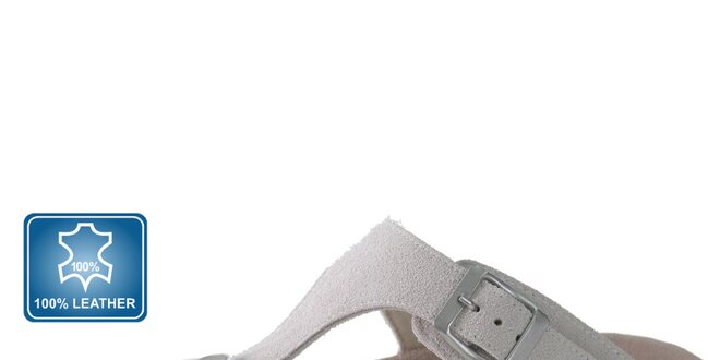 Dámske biele kožené sandále Beppi