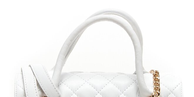 Dámska malá biela prešívaná kabelka Renata Corsi