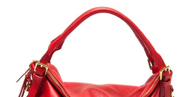 Dámska červená kabelka s retiazkou Renata Corsi