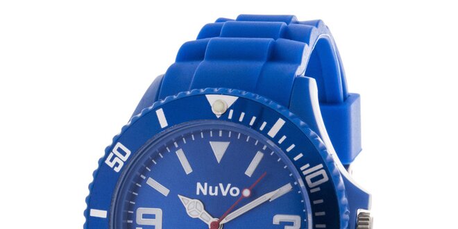 Modré analógové hodinky NuVo