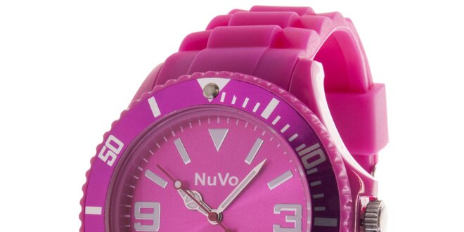 Ružové analógové hodinky NuVo
