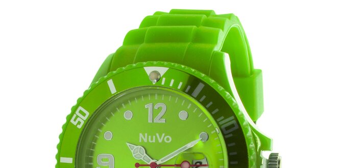 Zelené hodinky s dátumovkou NuVo