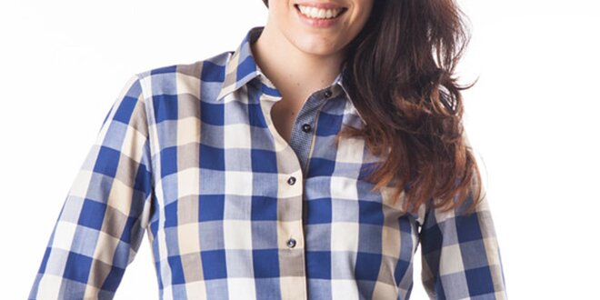 Dámska modro-ružová kockovaná košeľa Lexa Slater