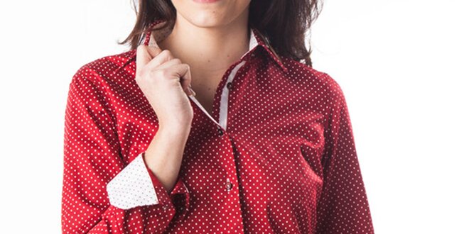 Dámska červená bodkovaná košeľa Lexa Slater