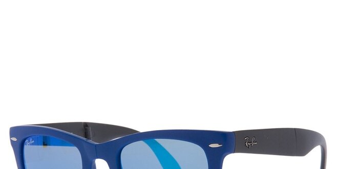 Skladacie slnečné okuliare v modrej farbe Ray-Ban