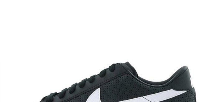 Pánske čierne tenisky s bielym logom Nike