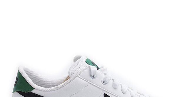 Pánske biele tenisky so zelenými prvkami Nike