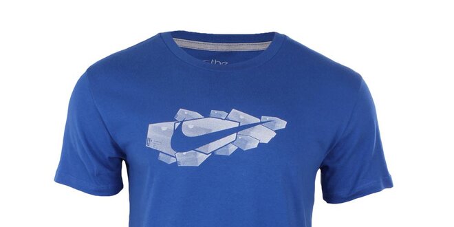 Pánske modré tričko s potlačou Nike