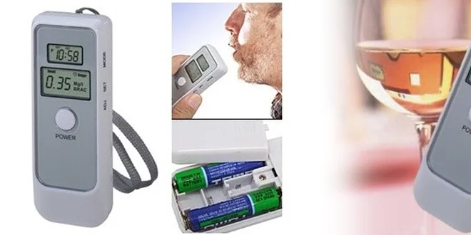 Digitálny ALKOHOL TESTER presný, kvalitný s duálnym LCD displejom