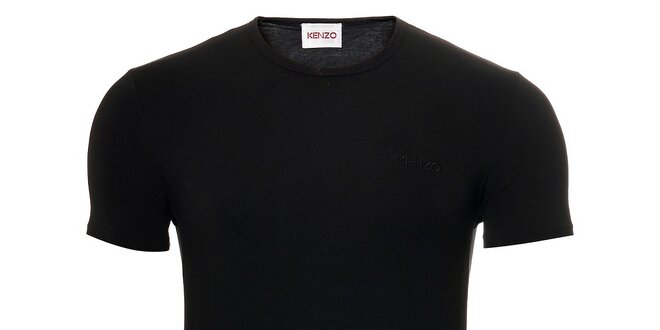 Pánske čierne bavlnené tričko Kenzo s gulatým výstrihom