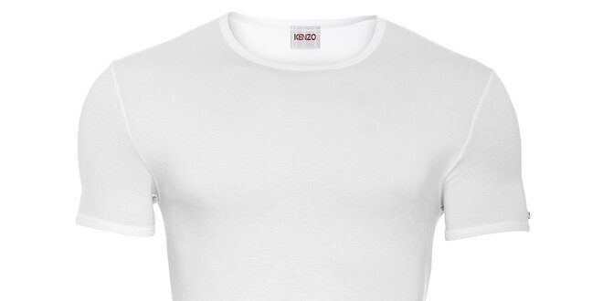Pánske biele elastické tričko Kenzo
