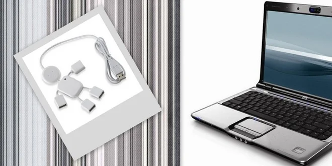 USB hub biely panáčik