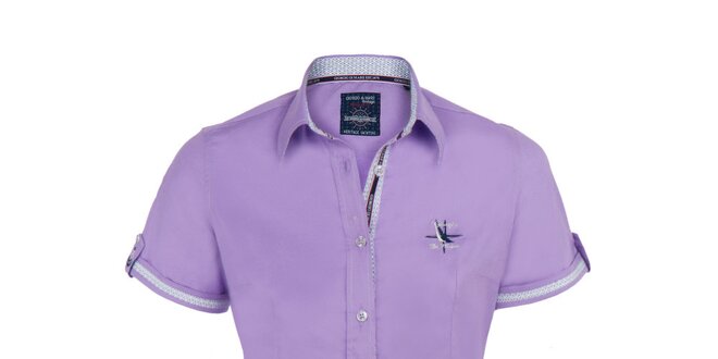 Dámska fialová košeľa s krátkym rukávom Giorgio di Mare