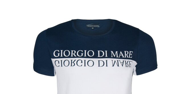 Pánske modro-biele tričko Giorgio di Mare