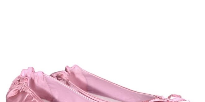 Dámske saténové balerínky v ružovej farbe Miss Roberta