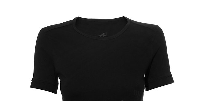 Dámske športové tričko Lotto v čiernej farbe s potlačou