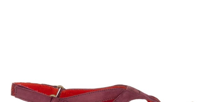 Dámske vínové sandále s červenými prvkami Merrell