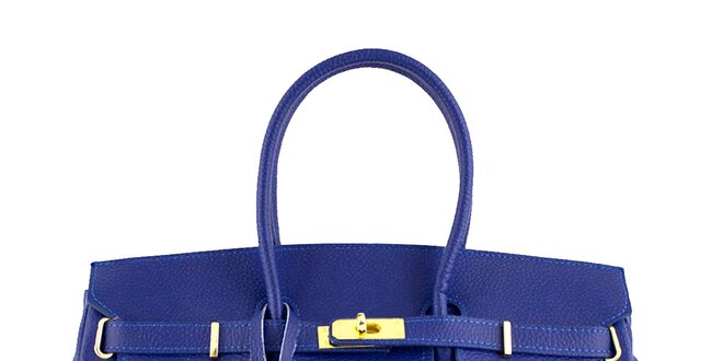 Dámska modrá kabelka so zámčekom Roberto Buono