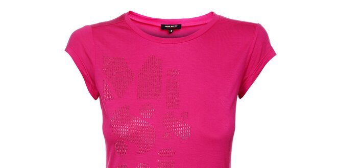 Dámske ružové tričko Miss Sixty s kovovými cvokmi