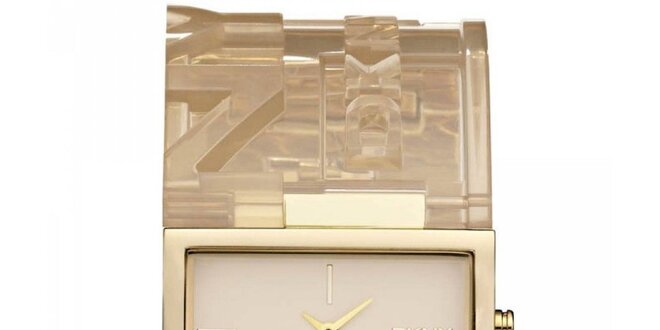 Dámske náramkové hodinky s obdĺžnikovým ciferníkom DKNY