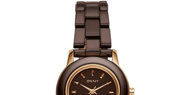 Dámske hnedé hodinky DKNY