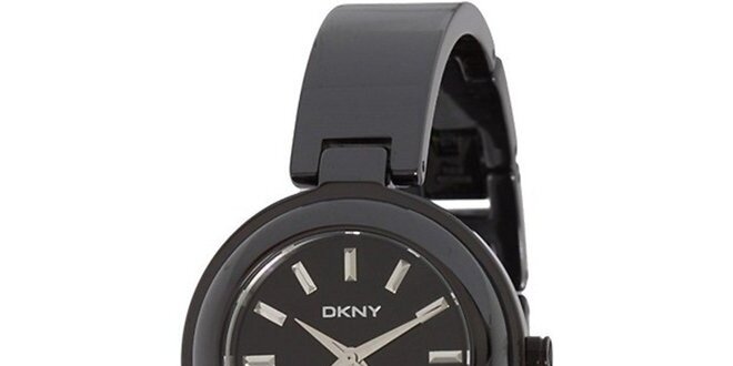 Dámske čierne keramické hodinky DKNY