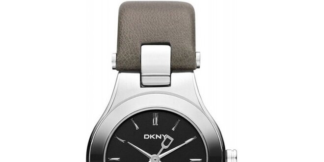 Dámske hodinky so šedým remienkom DKNY