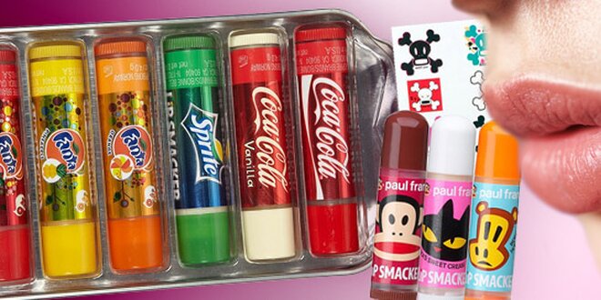 LipSmacker balzamy na pery - Tin box Coca Cola alebo Paul Frank set