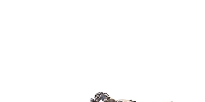 Dámske krémové sandálky s ozdobou Roberto Botella
