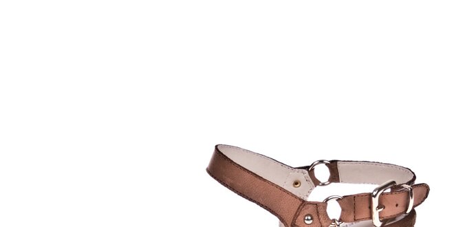 Dámske hnedé sandálky na kline Roberto Botella