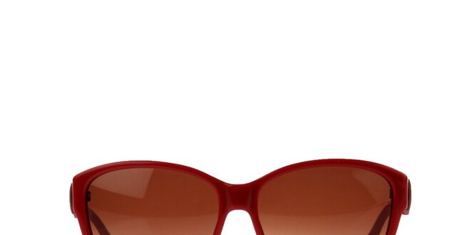 Dámske červené slnečné okuliare s ozdobnou stranicou Marc Jacobs